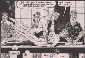 Ukázka z komiksu The League of Extraordinary Gentlemen: Black Dossier.