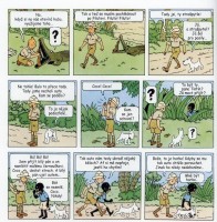 Ukázka z českého vydání komiksu Tintin v Kongu.