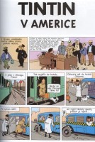Ukázka z českého vydání komiksu Tintin v Americe.