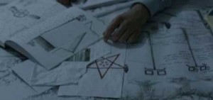 A už je tam pentagram.